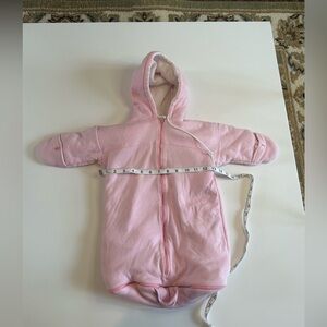 Baby girl winter onsie pink cold weather warm dainty girly outerwear snow